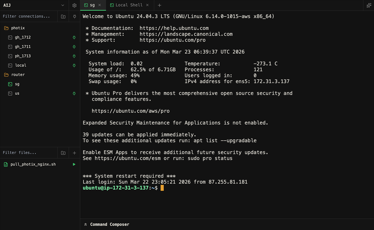 Termio app screenshot